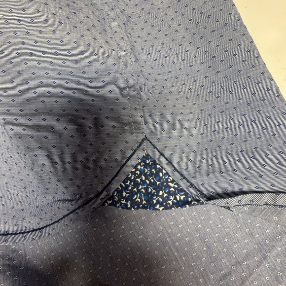 7 Diamonds Blue Patterned button up Men's Shirt - Picture 5 of 8